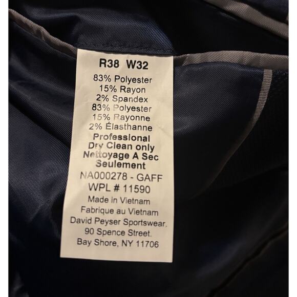 Nautica Mens Modern Fit Sport Coat 38 Regular Navy - Picture 12 of 13